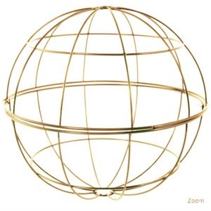 Lot 2 Large Wedding Gold 12" Geometric Wire Orbs for Floral Centerpiece Event